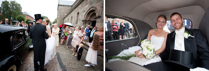 real wedding brudepar i bil brudepar i bil