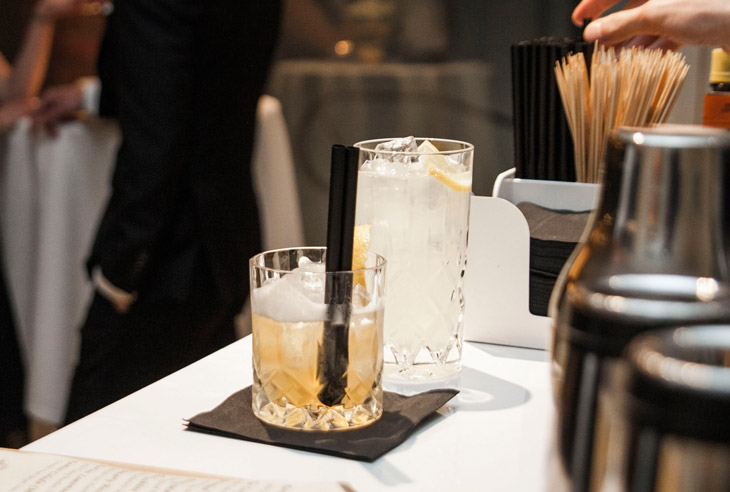 drinks i krystalglas