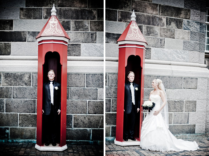brudepar fotograferet ved amalienborg
