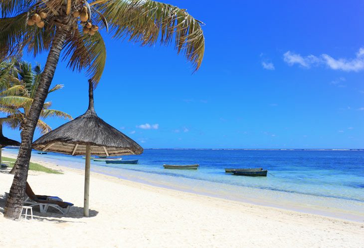 Strand på Mauritius