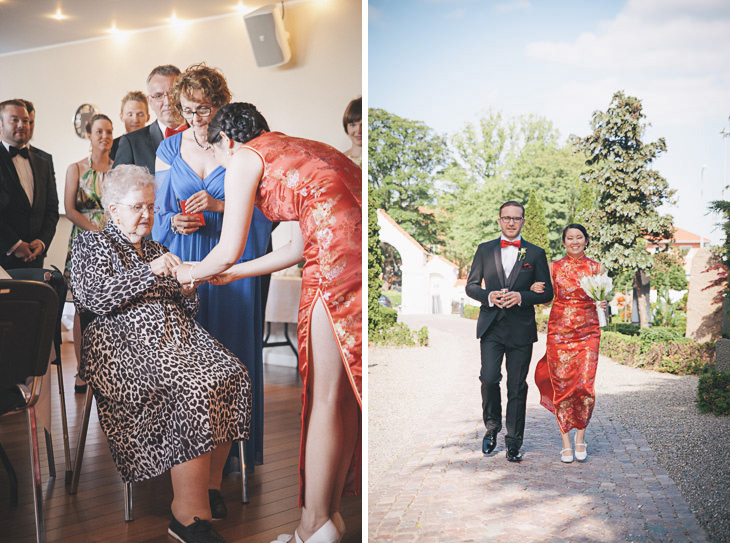brudepar til kinesisk te ceremoni