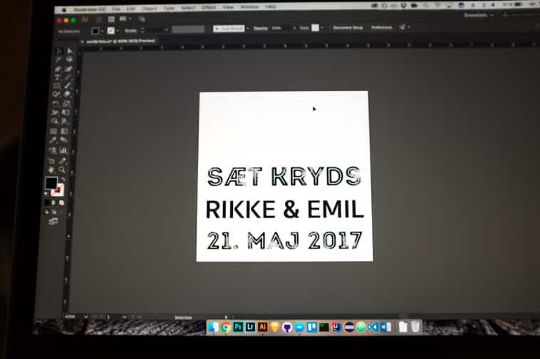 Tekst til save the date magnet forbered på pc