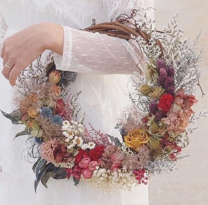 blomster ring som brudebuket