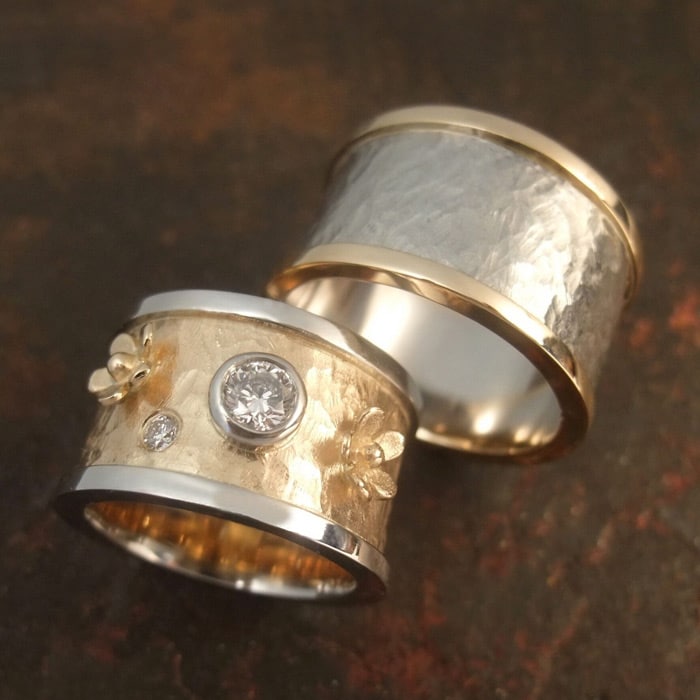 brede vielsesringe guld og hvidguld