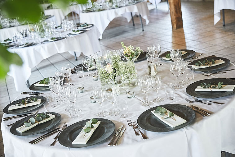 bryllupsborddækning