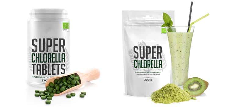 chlorella pulver og tabletter