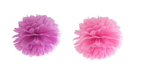 lyserøde pom poms