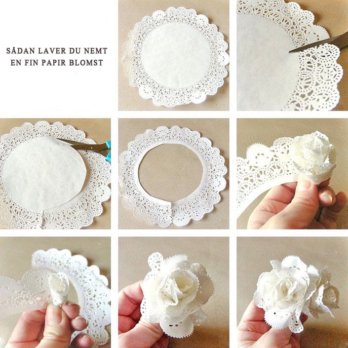 papirblomst af doilie