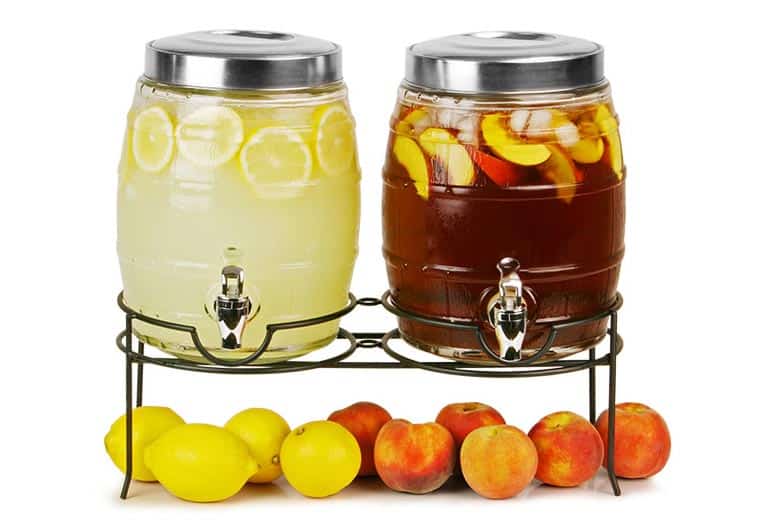 2 drinks dispensere med indhold