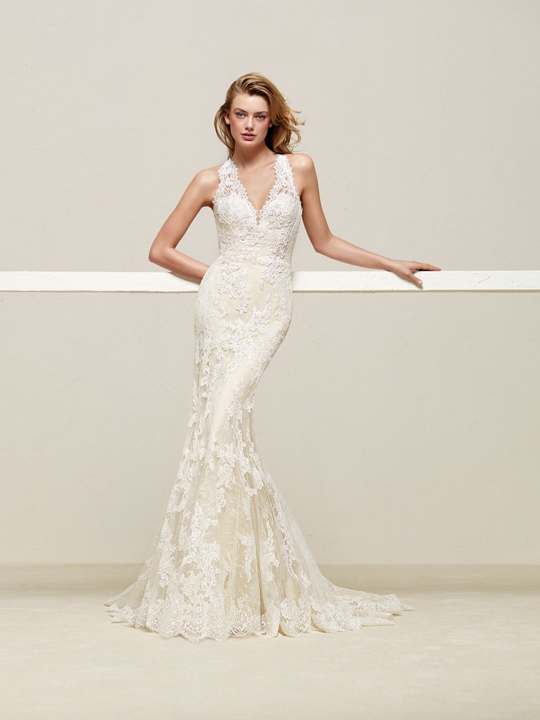 Havfrue faconbrudekjole