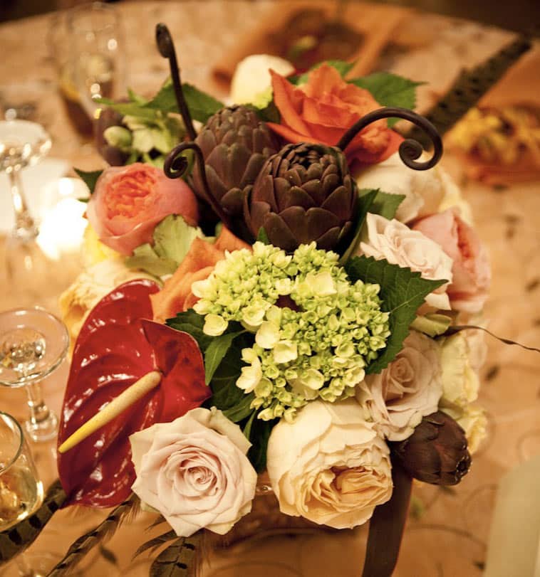 bord dekoration i efterårs tema