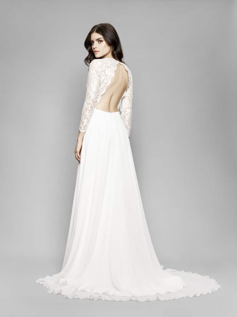 brudekjole med åben ryg