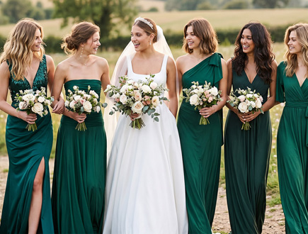 Bridesmaids i grønt: Årets bryllupstrend