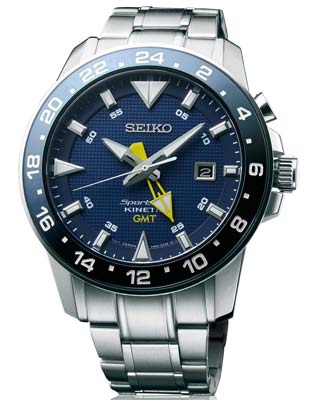 Seiko ur med blå urskive